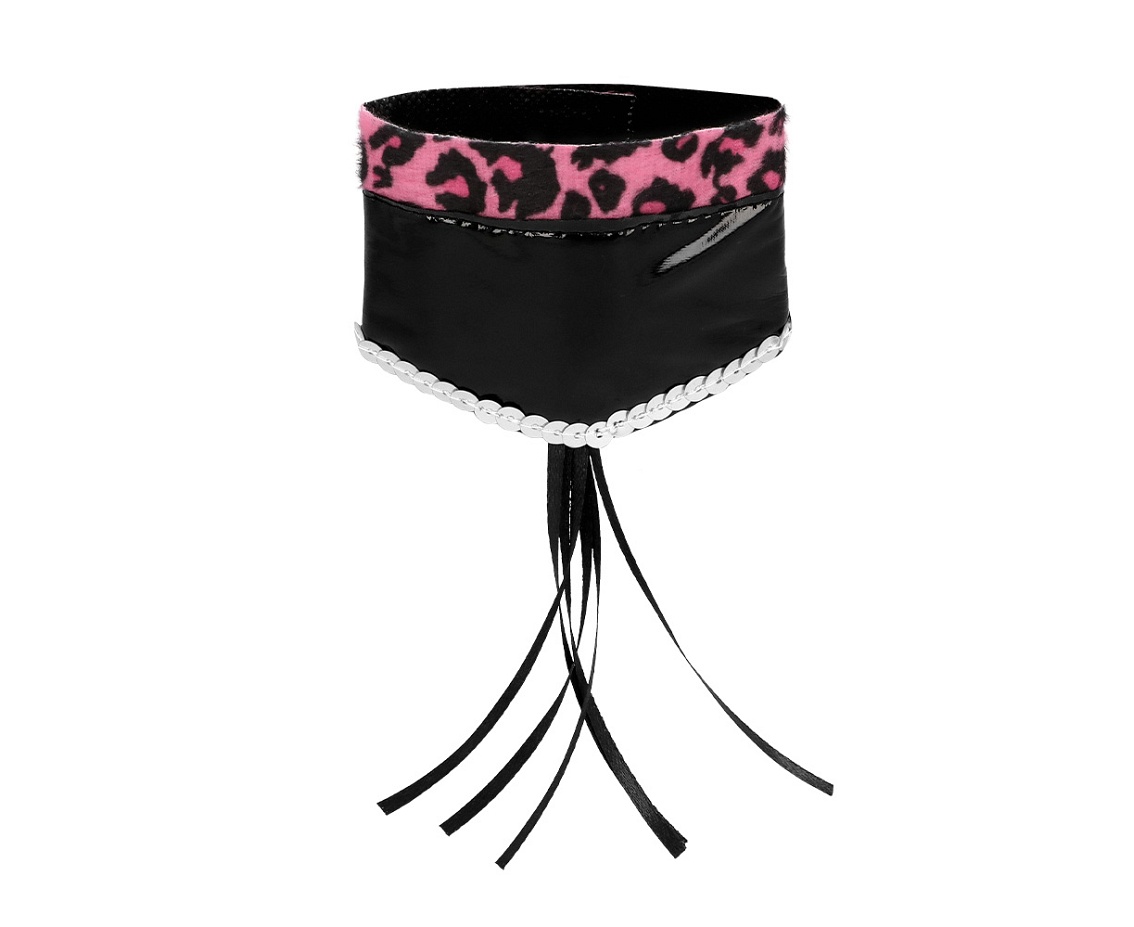 Zestaw Różowy Gepard (opaska, choker, 2 bransoletki, ogon)
