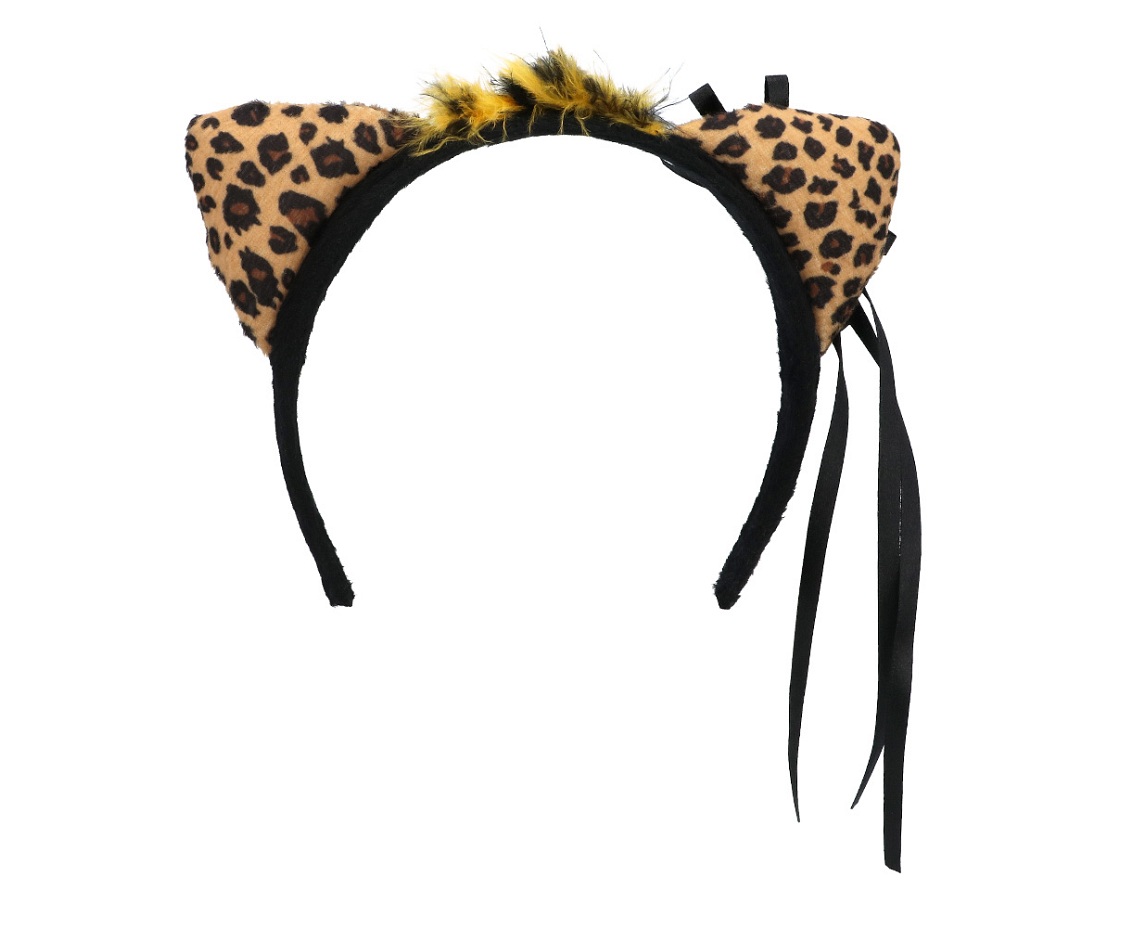 Zestaw Uroczy Gepard (opaska, choker, 2 bransoletki, ogon)