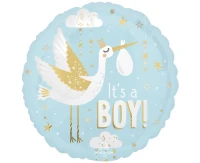 Balon foliowy 18" CIR- Special delivery baby boy KK