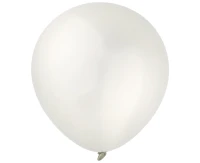 Balony Decomex 5", metalik perłowe białe, 100szt.