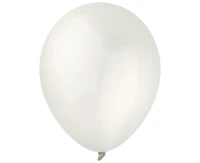 Balony Decomex 9", metalik perłowe białe, 100szt.