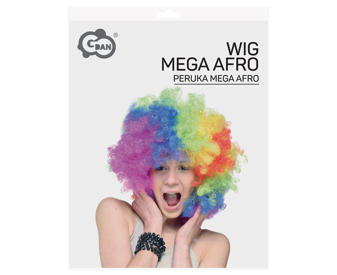 Peruka "Mega Afro tęczowe", rozm. un