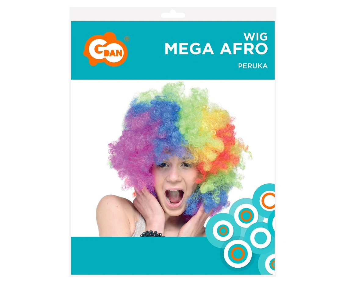 Peruka "Mega Afro tęczowe", rozm. un