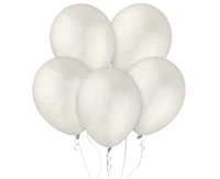 Balony Decomex 11", metalik perłowe białe, 100szt.