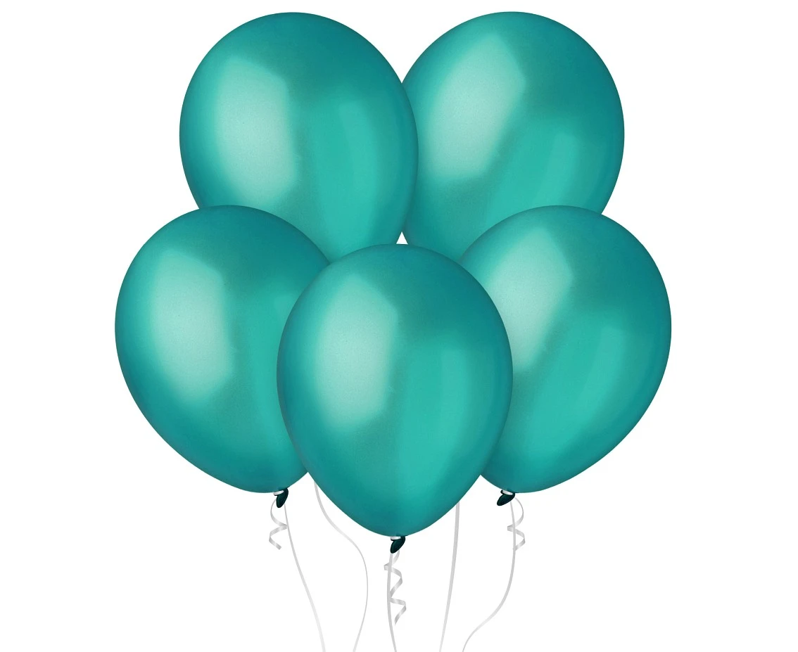 Balony Decomex 11", metalik szmaragdowozielone, 100szt.