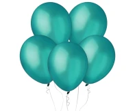 Balony Decomex 11", metalik szmaragdowozielone, 100szt.