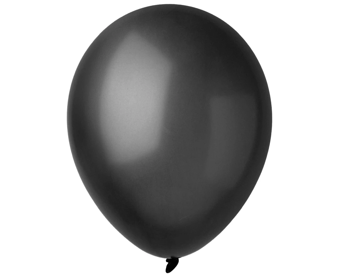 Balony Decomex 11", metalik czarne, 100szt.