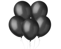 Balony Decomex 11", metalik czarne, 100szt.