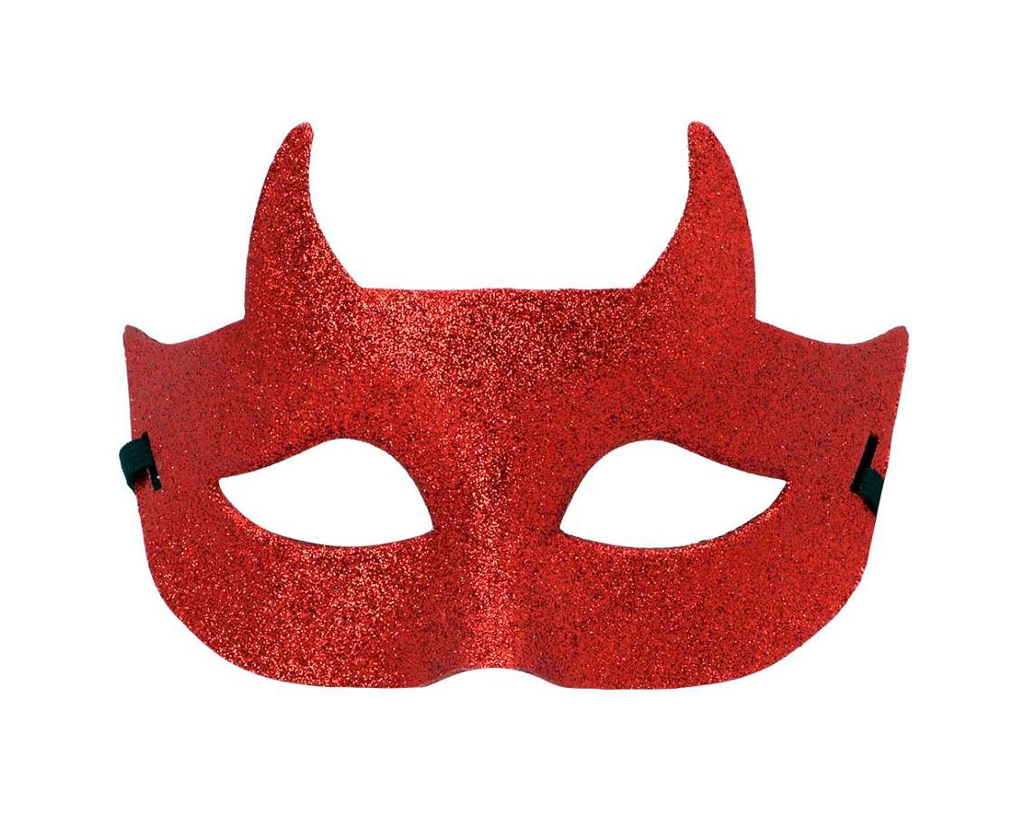 Maska wenecka brokatowa Devil