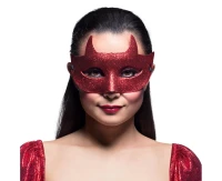 Maska wenecka brokatowa Devil