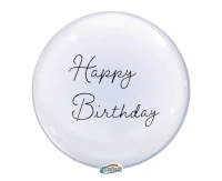 Balon Takara Bubble Balloon - Happy Birthday (kaligrafowane), 330 mm/ 10 szt. (rozm. QL 15,0") KK