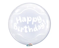 Balon Takara Bubble Balloon - Happy Birthday (kropeczki), 400 mm/ 10 szt. (rozm. QL 18,5") KK