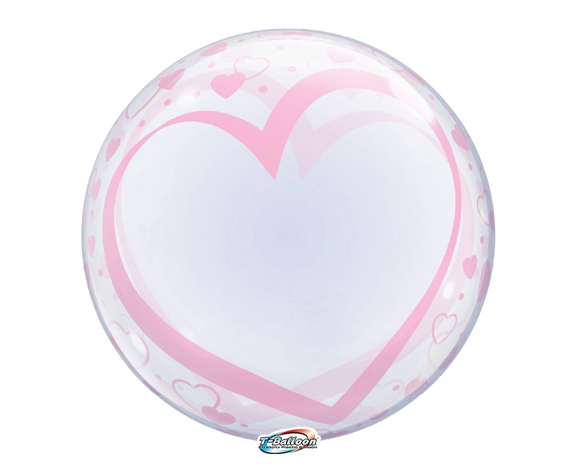 Balon Takara Bubble Balloon - Serca i serduszka, 555 mm/ 10 szt. (rozm. QL 24,0") KK
