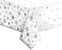 Obrus papierowy Silver Stars, 120x 180 cm, 1 szt.
