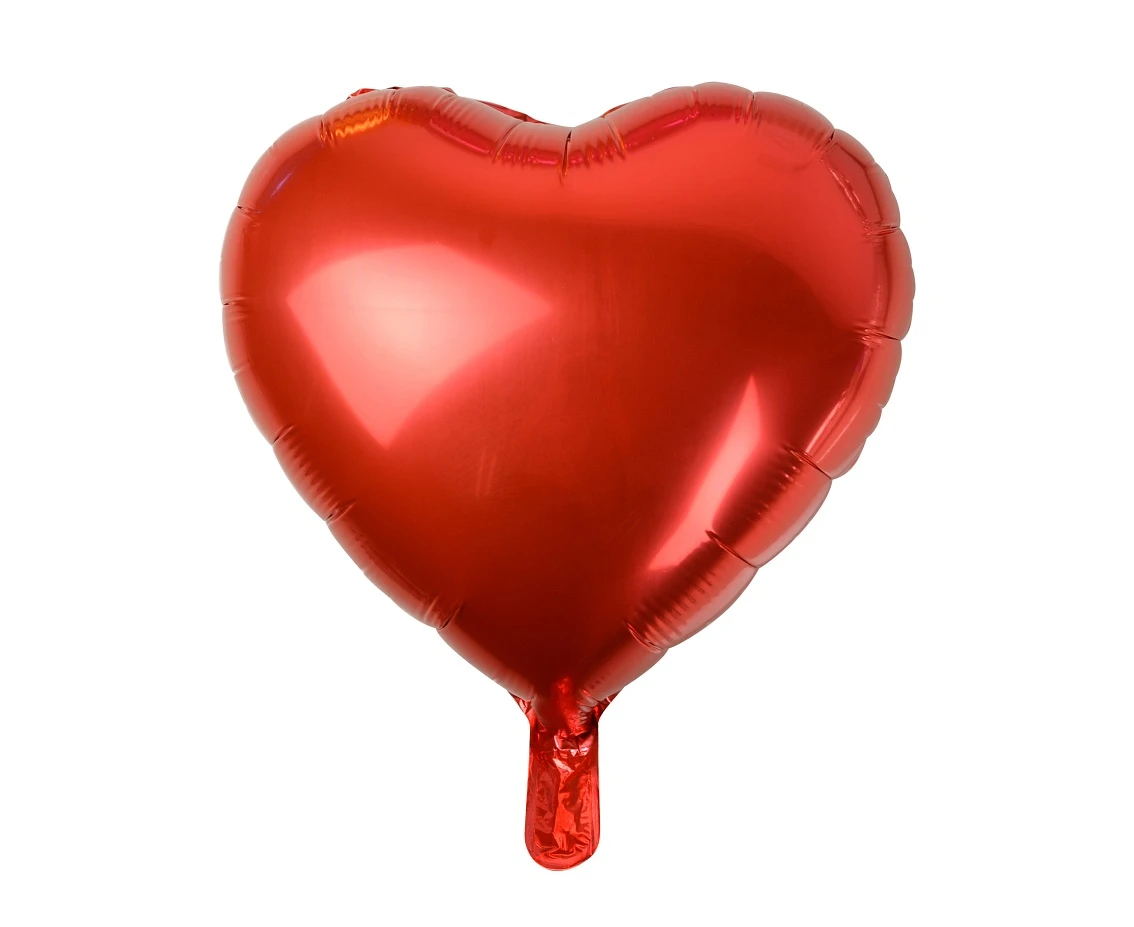 Balon foliowy Serce, czerwone, 18"/ 100szt.