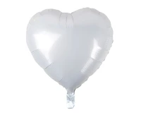 Balon foliowy Serce, białe, 18"/ 100szt.