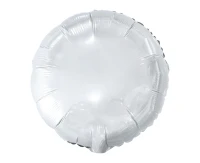 Balon foliowy okrągły, biały, 18"/ 100szt.