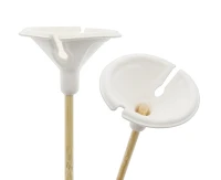 Patyczki z zatyczkami do balonów, bambus + papier, 100 szt.