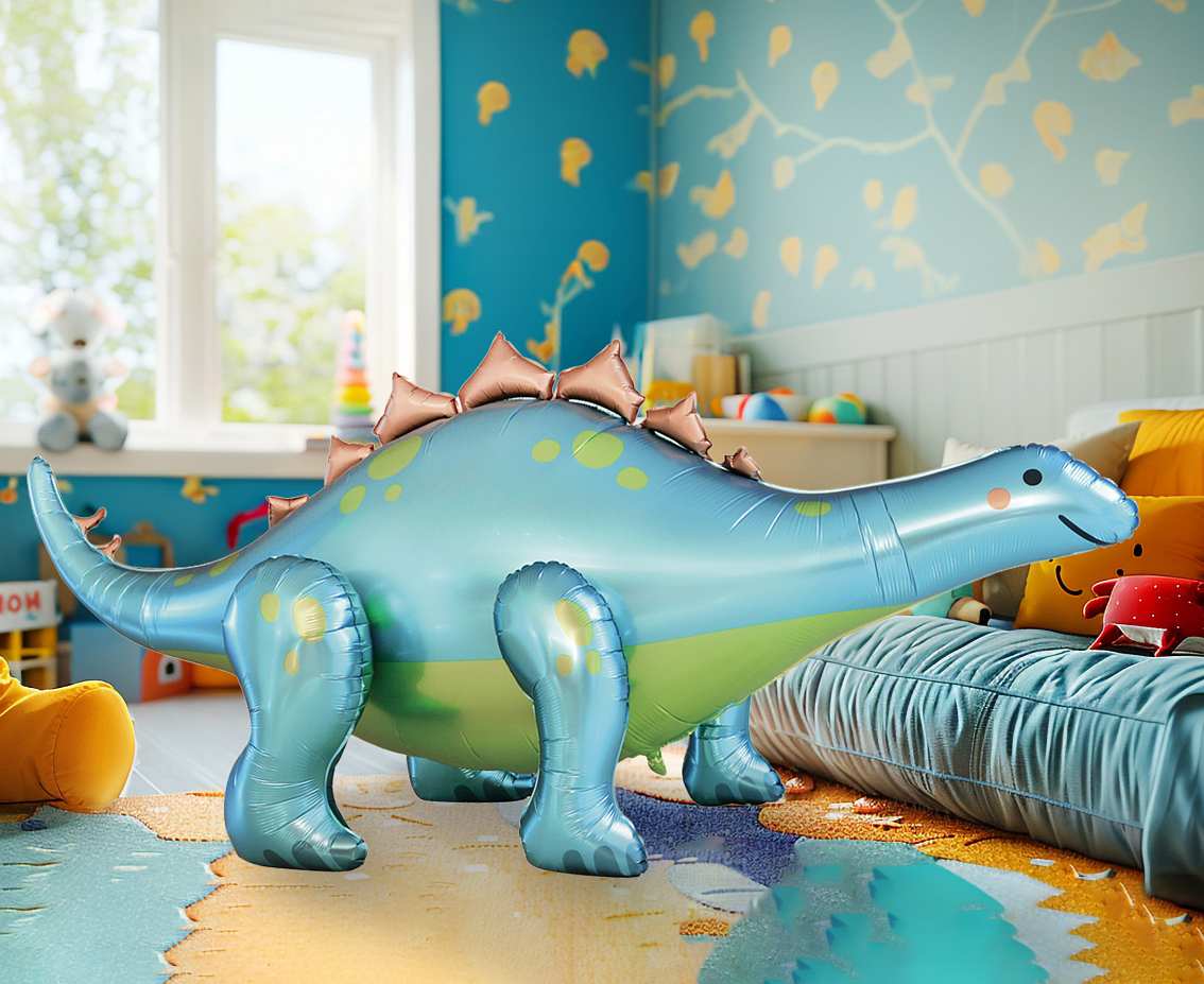 Balon foliowy Dino Stegozaur, 238x91x103 cm z pompką KK