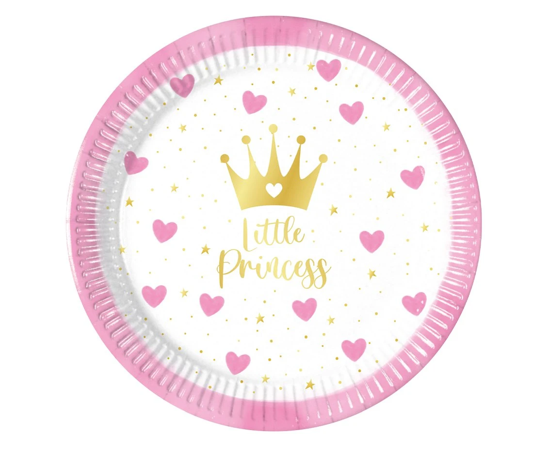 Talerzyki papierowe My little Princess FSC, 20 cm, 8 szt.