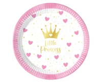 Talerzyki papierowe My little Princess FSC, 20 cm, 8 szt.