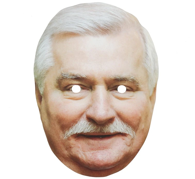 Maska papierowa "Lech Wałęsa"