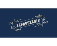 Zaproszenie ogólne, granatowe, 17x8,5 cm, 10 szt.