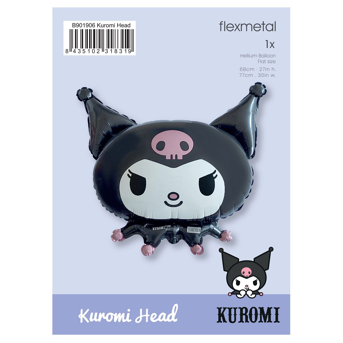 Balon foliowy 24" FX - Kuromi, pakowany KK