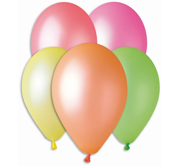 Balony Gemar, pastel fluor 10" mix, 100szt.