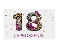 Zaproszenie Z 160x95 Urodziny 18-stka Grafika - Dziewczyna, 10 szt.
