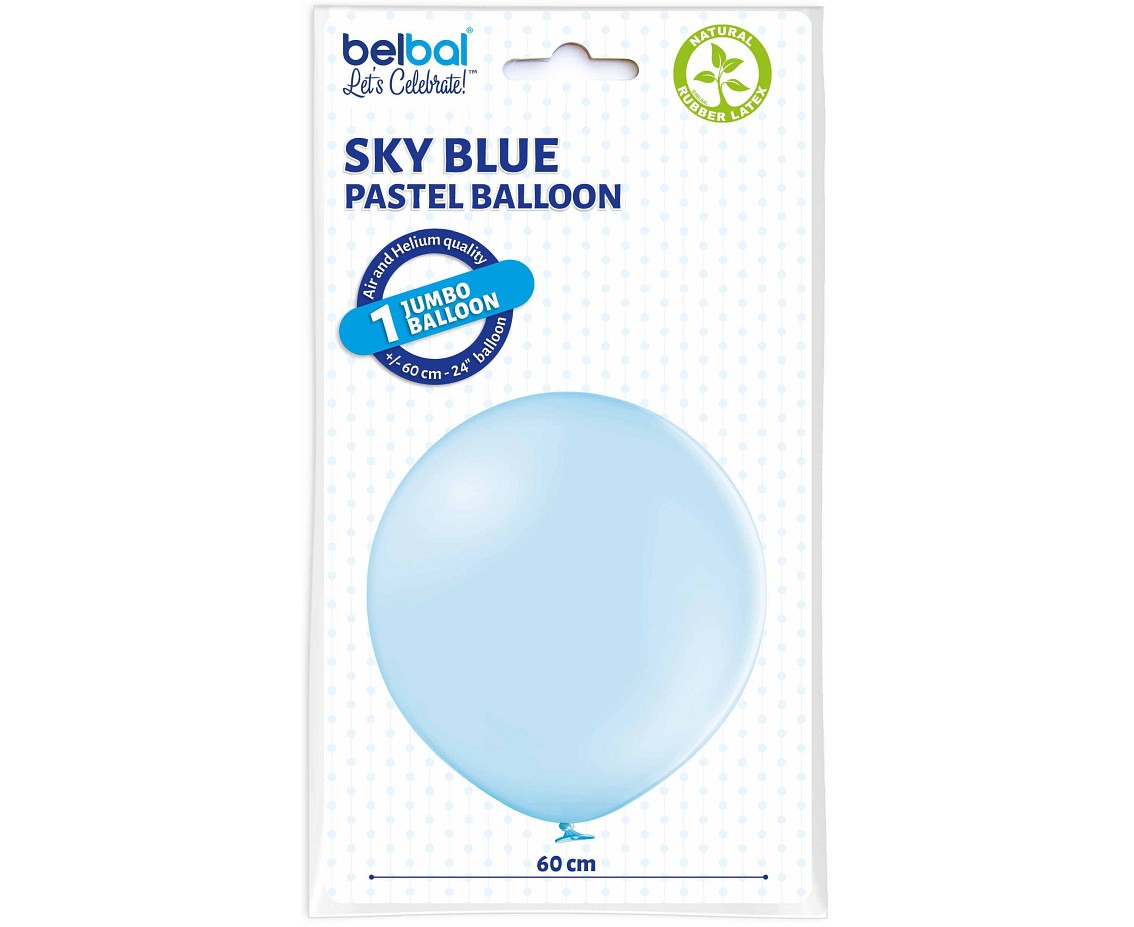 Balony Belbal 24", B250-003, (sky blue) błękit nieba, 5szt. KK