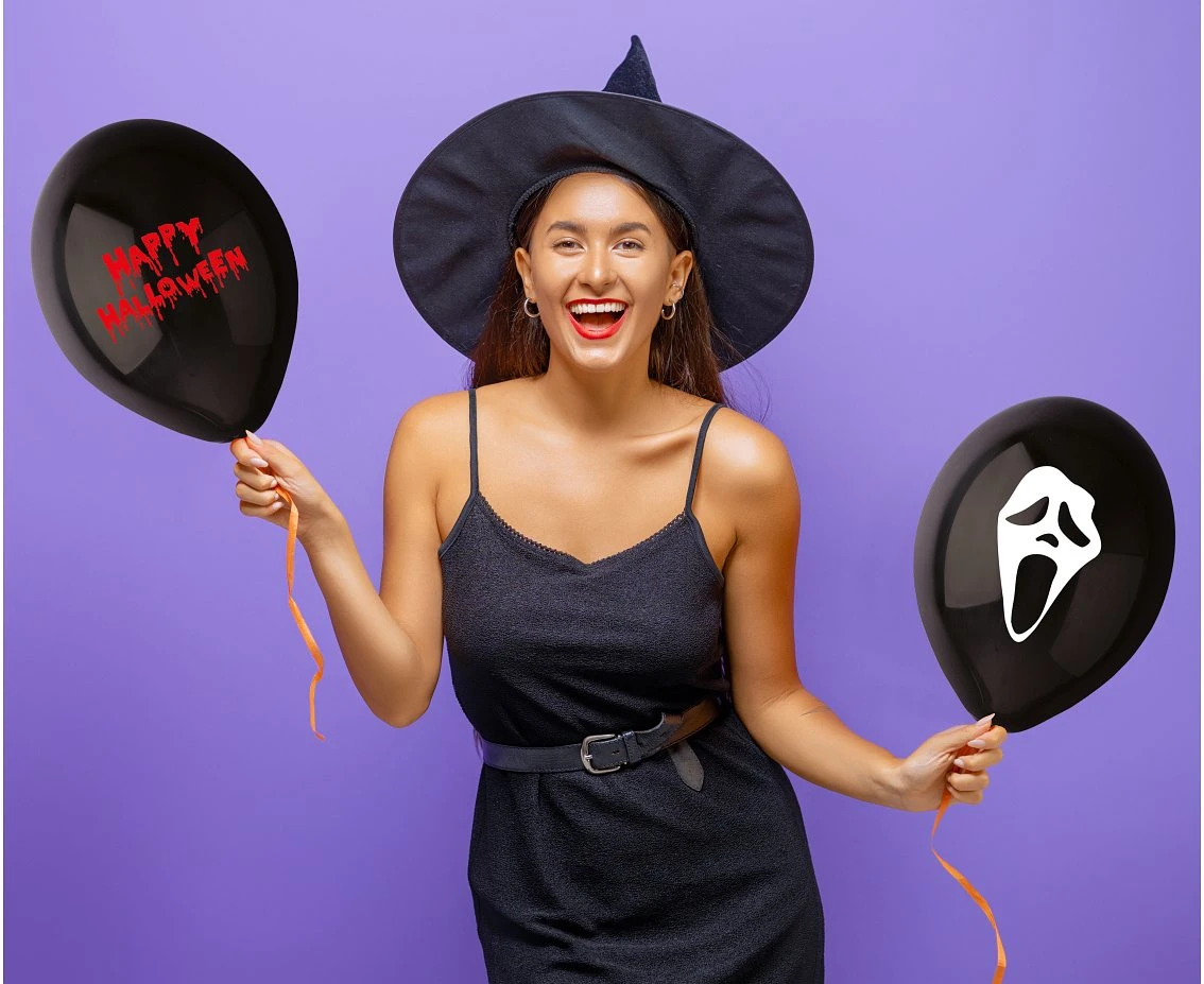 Balony Gemar 12", pastel premium "straszne halloween", 5szt.