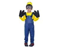 Zestaw dla dzieci Żółty Ludzik chłopiec (czapka, kombinezon, rękawiczki, okulary), rozm. 130/140 cm