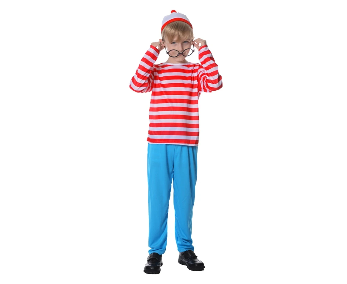 Zestaw dla dzieci Ciekawski Chłopiec (kapelusz, okulary, top, spodnie), rozm. 130/140 cm