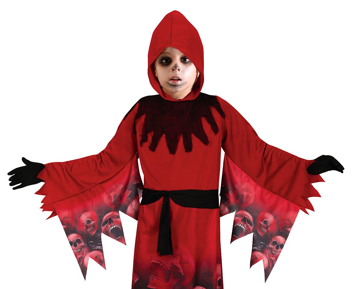 Strój dla dzieci Czerwony Demon (szata), rozm. 130/140 cm