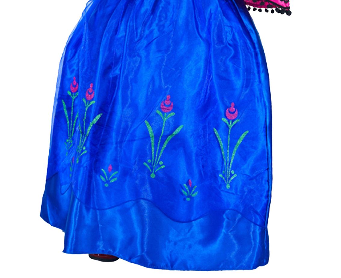 Zestaw dla dzieci Księżniczka różowo-niebieska (sukienka, peleryna), rozm. 130/140 cm