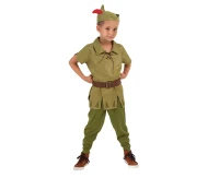 Zestaw dla dzieci Leśny bohater (kapelusz, pasek, bluzka, spodnie), rozm. 130/140 cm