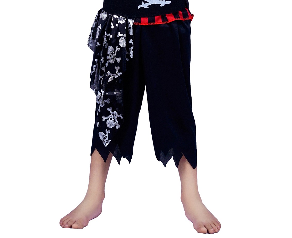 Zestaw dla dzieci Pirat (opaska, płaszcz, pas, spodnie), rozm. 110/120 cm