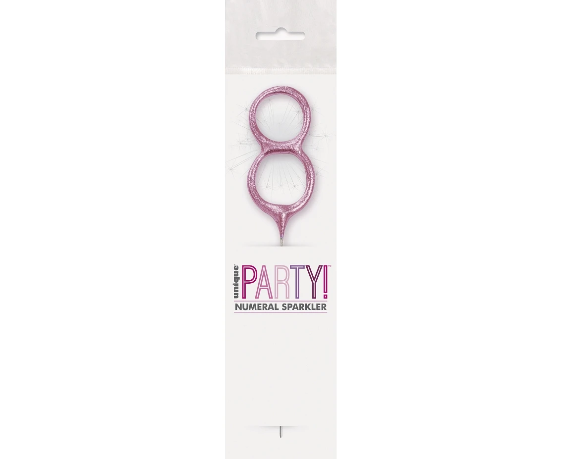 Zimny ogień, cyferka 8 różowa