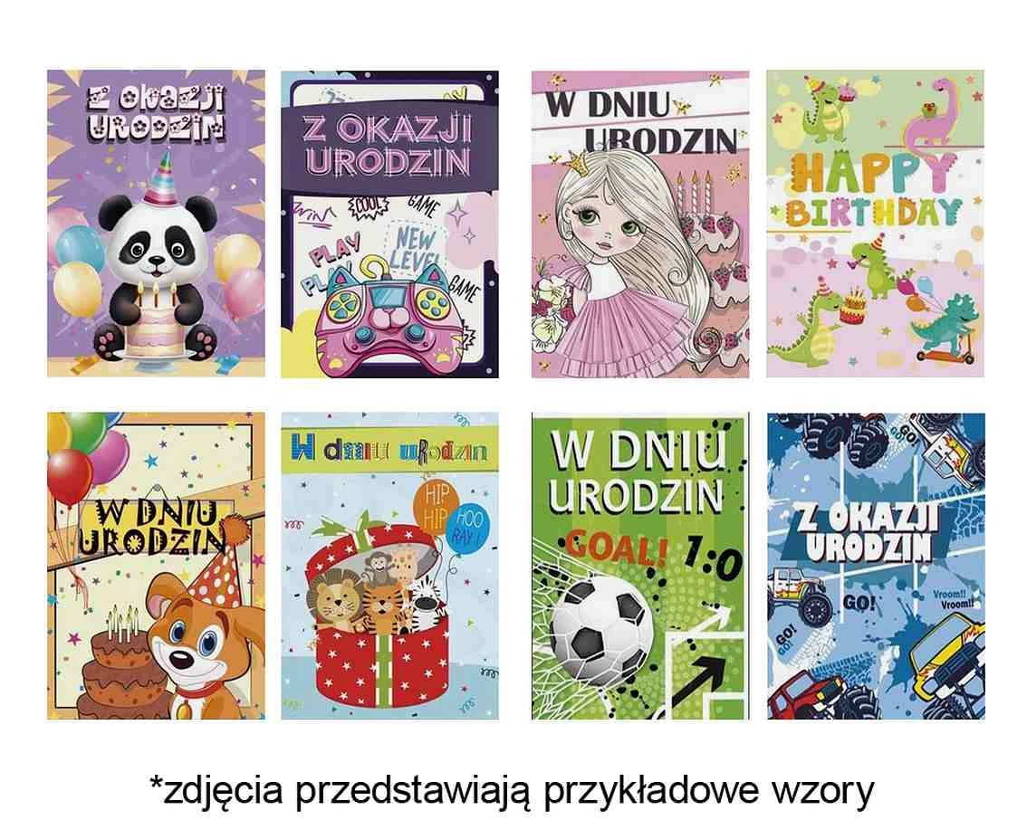 Laurka z brokatem B6B 117x167 Urodziny Dziecięce zest. 754 Dziecięce - Chłopiec, Dziewczynka