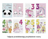 Laurka z cyframi na gąbkach exclusive 117x167 Urodziny Dziecięce 2 zest. 766 Dziecięce - Cyfry, Dziewczynka