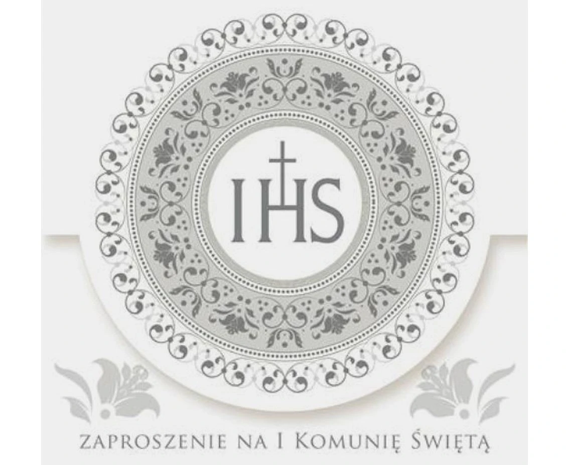 Zaproszenie kwadrat ZKW 120x120 Komunia nr 39973 Dziecięce - Chłopiec, Dziewczynka, Religia, Srebrne, 10 szt.