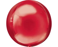 Balon foliowy 15" ORBZ - kula czerwona KK