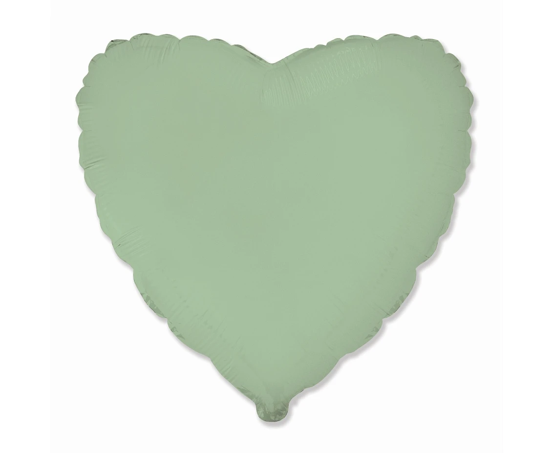Balon foliowy 18" FX - Serce (matowe Mint), niepakowany