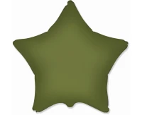 Balon foliowy 18" FX - Gwiazda (matowa Olive Green) KK
