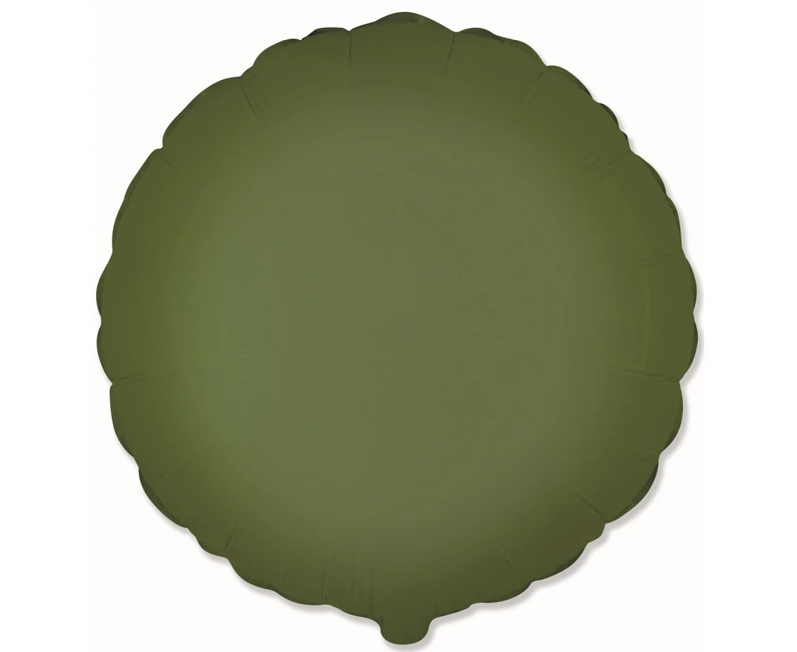 Balon foliowy 18" FX - Okrągły (matowy Olive Green) KK