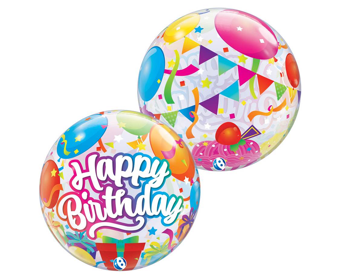 Balon Takara BUBBLE BALLOON Birthday Surprise, 22"
