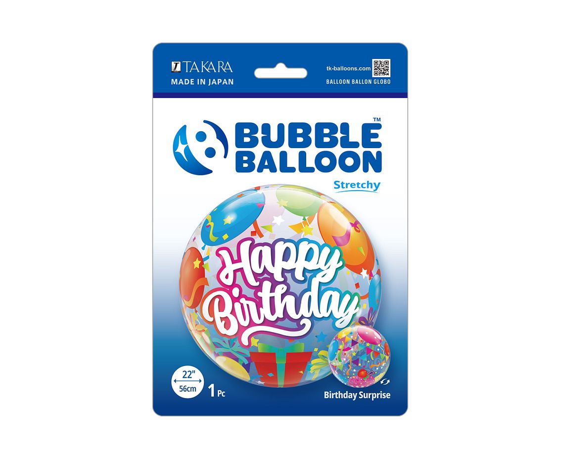 Balon Takara BUBBLE BALLOON Birthday Surprise, 22"