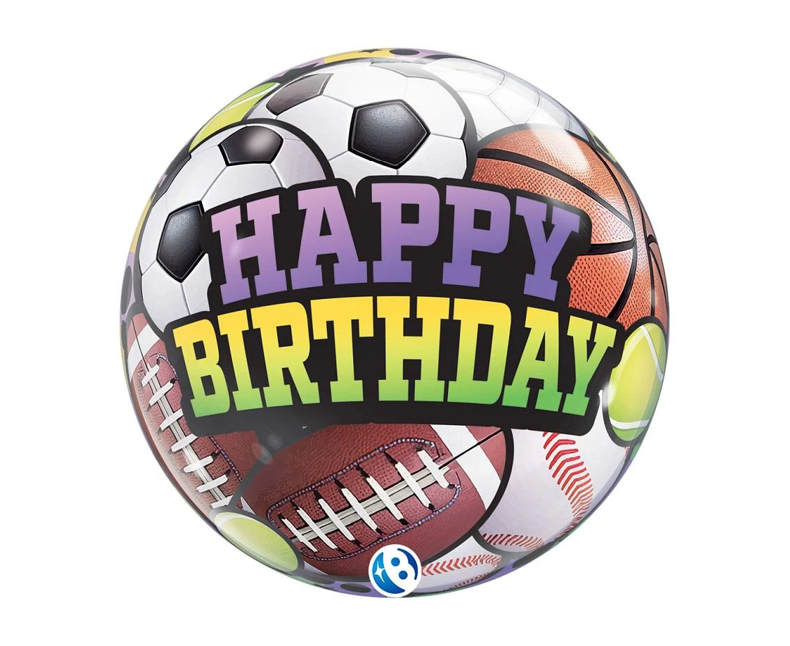 Balon Takara BUBBLE BALLOON Birthday Sports Balls, 22"