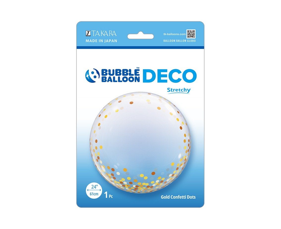 Balon Takara DECO Gold Confetti Dots, 24"